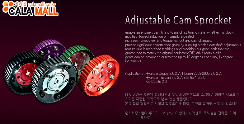 가변식 캠 스프로켓 (Adjustable Cam Sprocket)